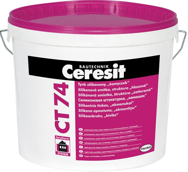 Ceresit СТ 74, 25 кг, Штукатурка декоративная силиконовая камешковая, 2.5 мм