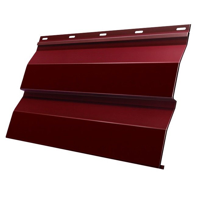 

Сайдинг Grand Line Optima Корабельная Доска Satin 0.5 мм Ral 3005 резка, Красный