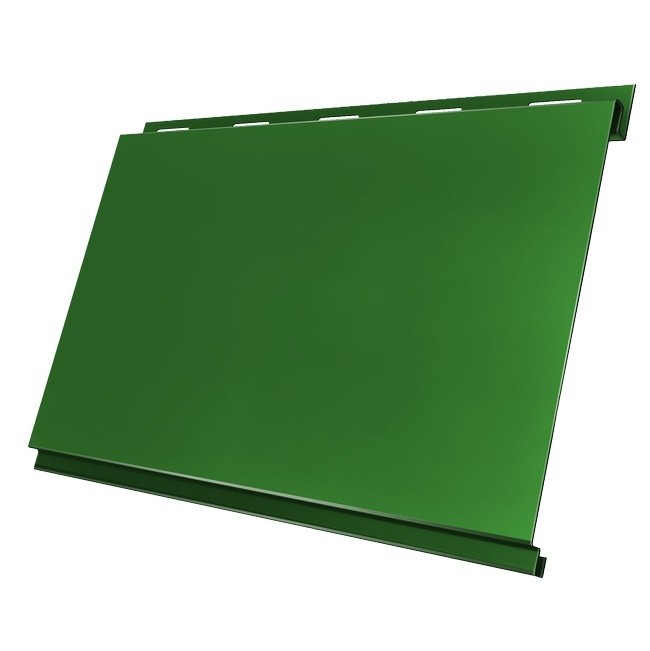 

Сайдинг Grand Line Вертикаль Pe 0.5 мм Ral 6002 резка, Зеленый
