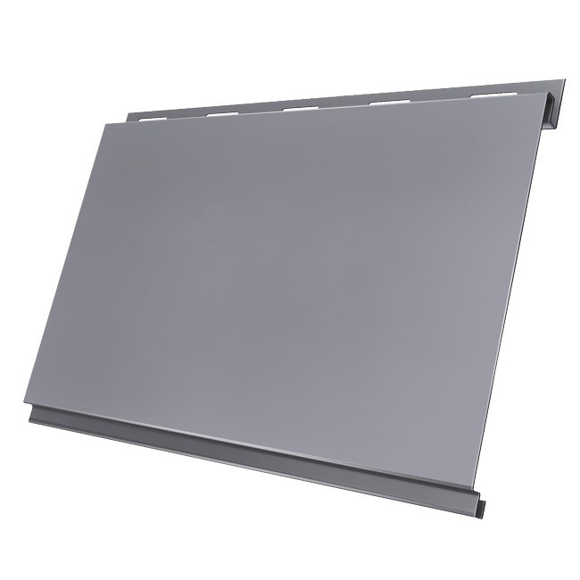 

Сайдинг Grand Line Вертикаль Pe 0.5 мм Ral 7004 резка, Серый