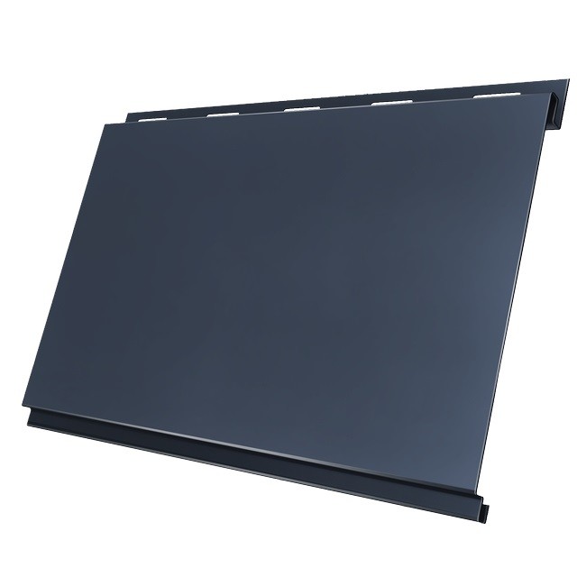 

Сайдинг Grand Line Вертикаль Quarzit lite 0.5 мм Ral 7024 резка, Серый