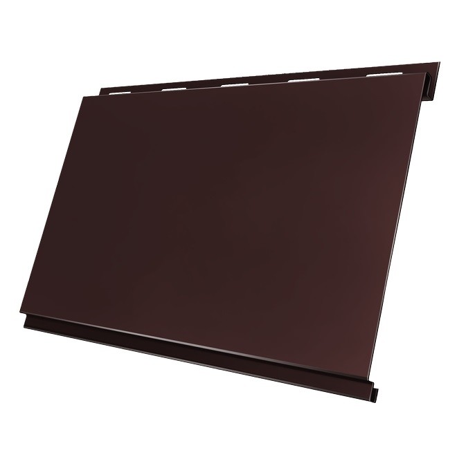 

Сайдинг Grand Line Вертикаль Pe 0.5 мм Ral 8017 резка, Коричневый