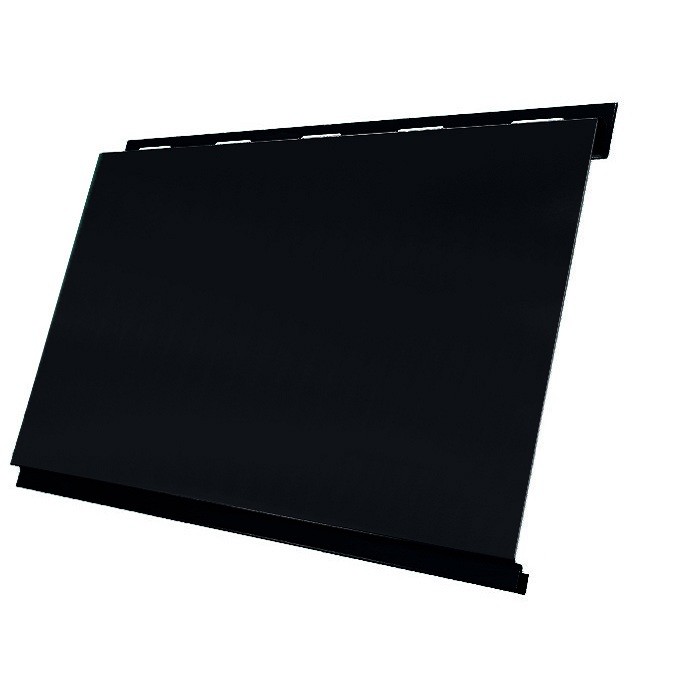 

Сайдинг Grand Line Вертикаль Quarzit lite 0.5 мм Ral 9005 резка, Черный