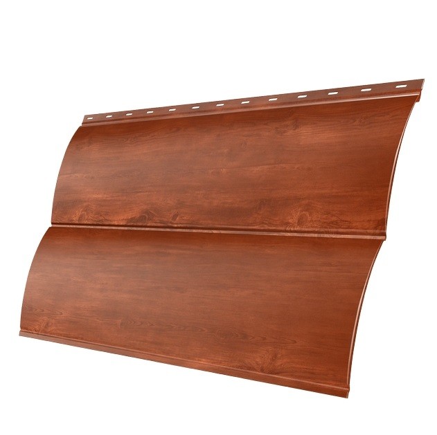 

Сайдинг Grand Line Блок-хаус Colority Print 0.5 мм Cherry Wood резка, Коричневый