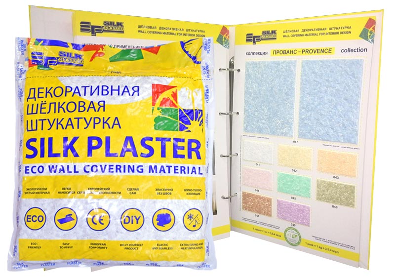 

Silk Plaster Прованс 041, 0.2 кг, Штукатурка декоративная шелковая, Серый