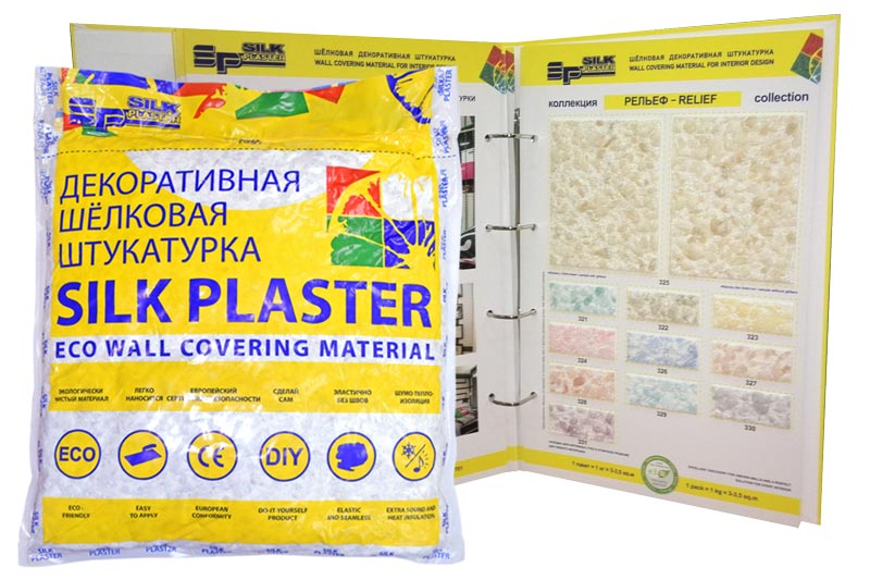 

Silk Plaster Рельеф 328, 0.2 кг, Штукатурка декоративная шелковая, Оранжевый