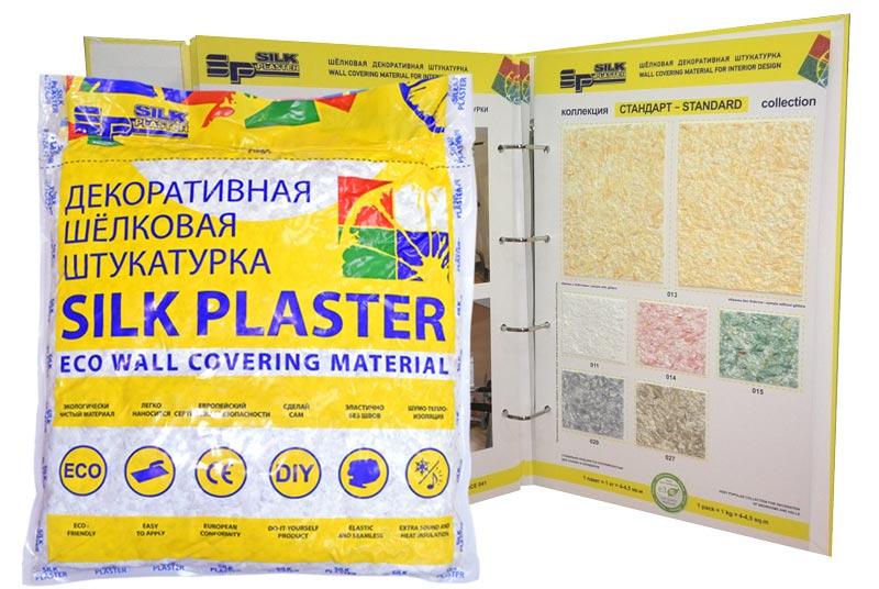 

Silk Plaster Стандарт 015, 0.2 кг, Штукатурка декоративная шелковая, Зеленый