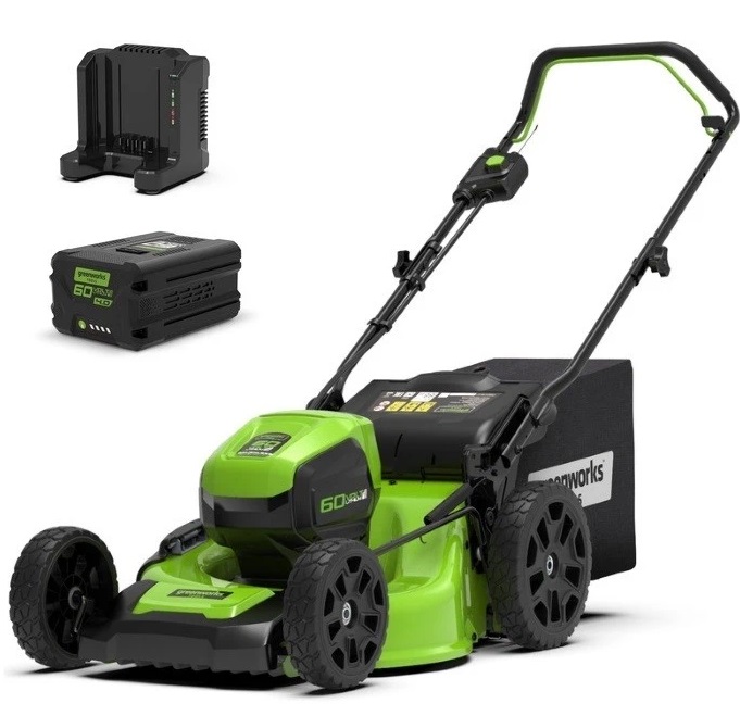 

Greenworks 60V GD60LM46HPK4, Газонокосилка аккумуляторная