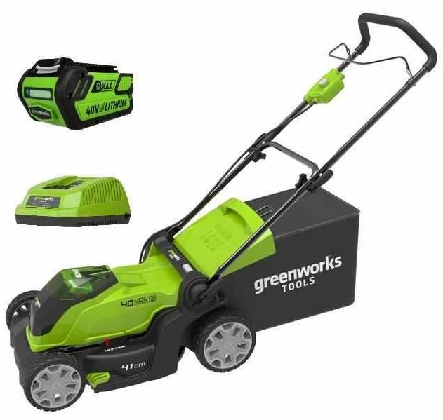 

Greenworks G-MAX 40V G40LM41K3, Газонокосилка аккумуляторная
