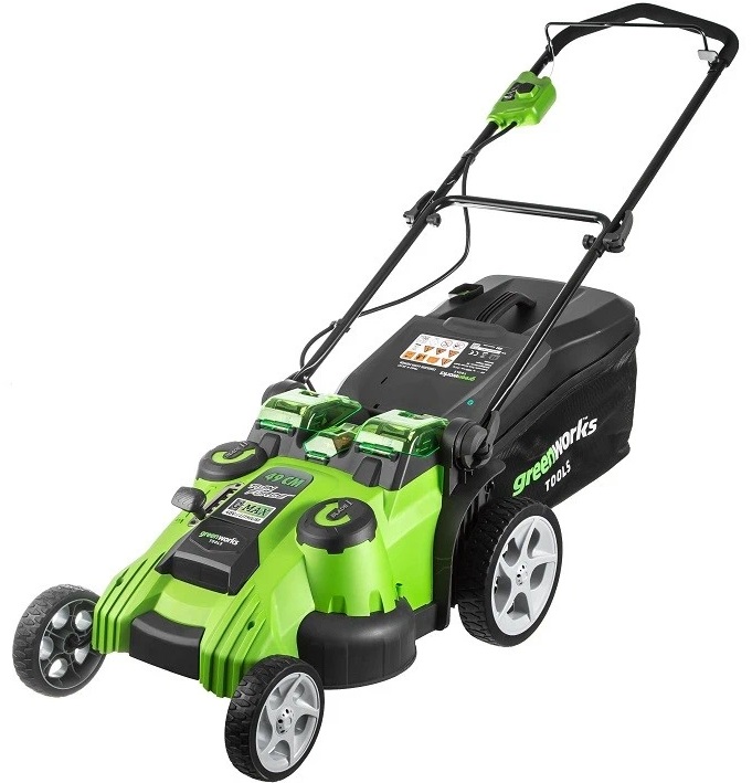 

Greenworks Twin Force G40LM49DB, Газонокосилка аккумуляторная