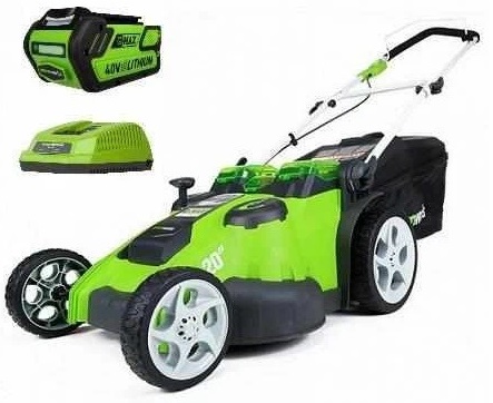 

Greenworks G40LM49DBK4 TwinForce, Газонокосилка аккумуляторная