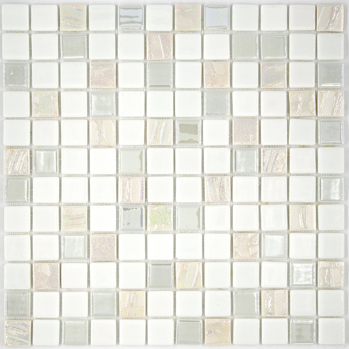 

Мозаика VIDREPUR Astro Blanco белая 317х317х4 мм стеклянная