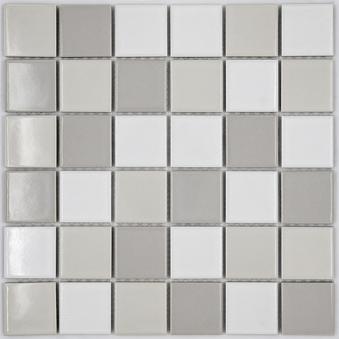 Мозаика STARMOSAIC Grey Mix Glossy микс серая глянцевая 306х306х6 мм керамическая