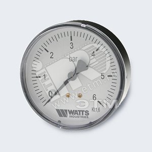 Манометр аксиальный Watts 1/4'х50 мм / 0-16 бар 10008094