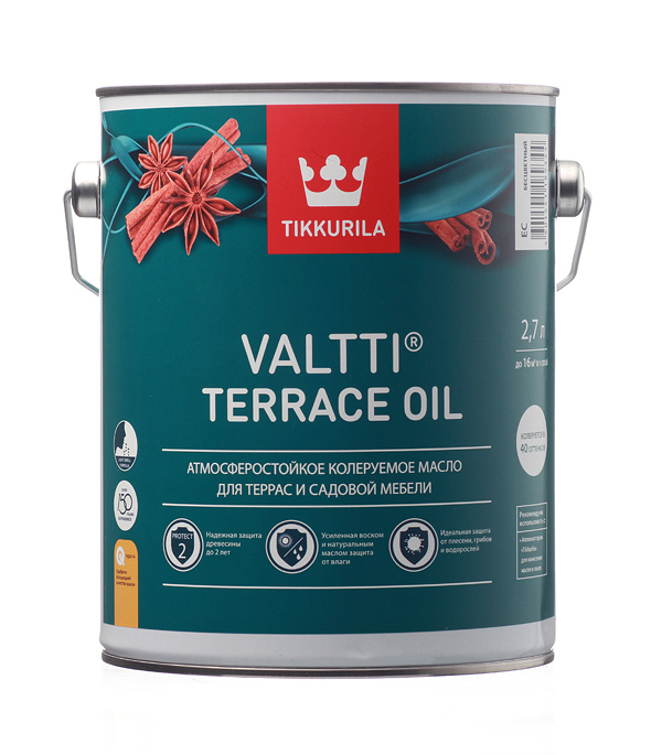 Купить Масло Tikkurila Valtti Terrace Oil для террас основа EC 2.7 л