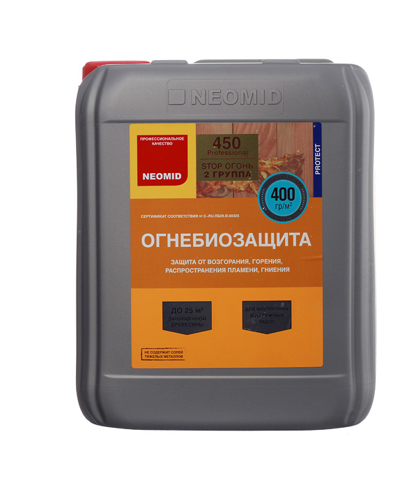 

Антисептик Neomid 450 огнебиозащитный II группа бесцветный 10 кг