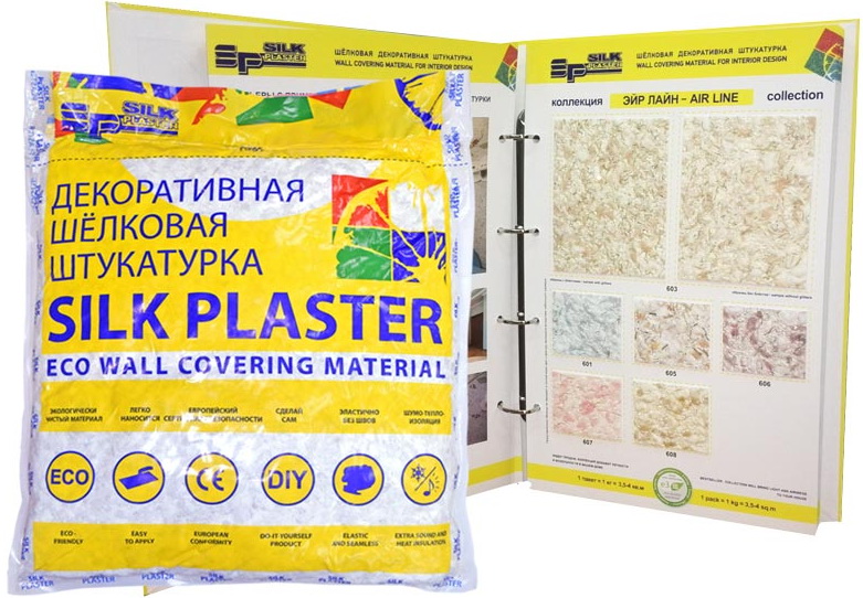 

Silk Plaster Эйр Лайн 612, 0.2 кг, Штукатурка декоративная шелковая, Фиолетовый