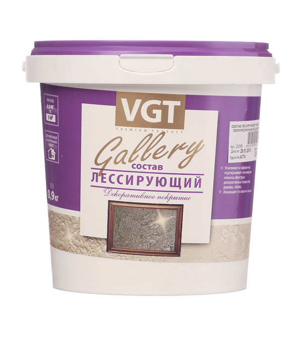Купить Состав лессирующий VGT Gallery бесцветный 0.9 кг