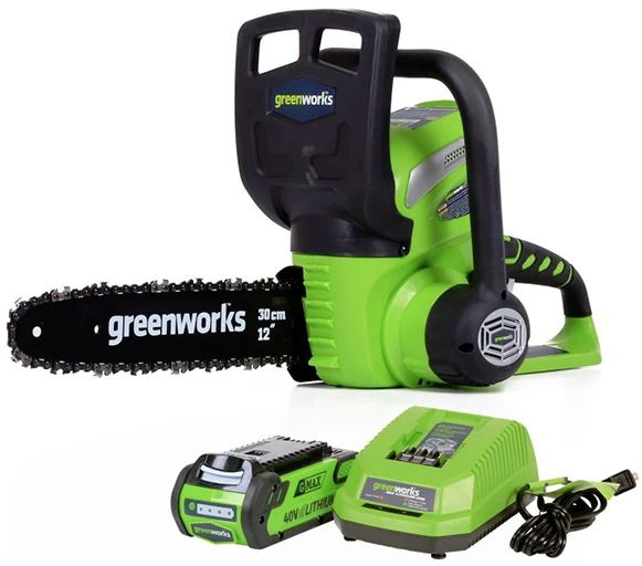 

Пила цепная аккумуляторная Greenworks G40CS30K4