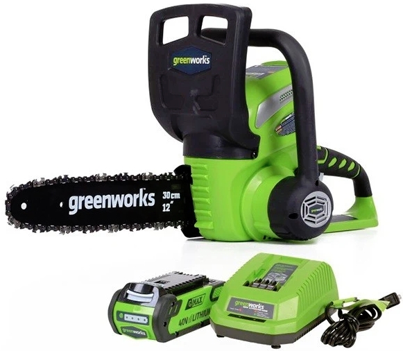 

Пила цепная аккумуляторная Greenworks G40CS30K6