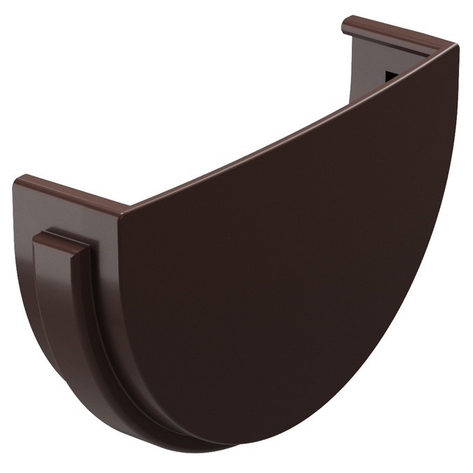 Docke Standard 120/80 мм, Заглушка желоба с уплотнителем ПВХ темно-коричневая