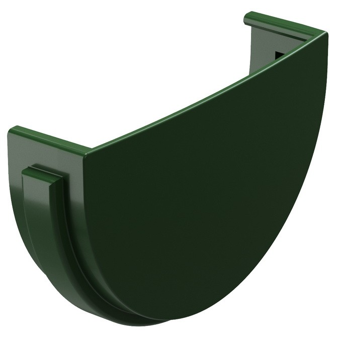 Docke Standard 120/80 мм, Заглушка желоба с уплотнителем ПВХ зеленая