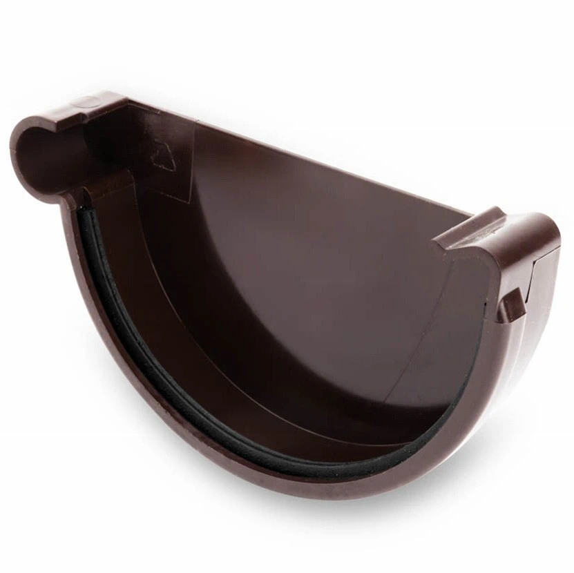 

Galeco RAL 8019 124/80 мм,, Заглушка желоба левая ПВХ коричневая, Коричневый