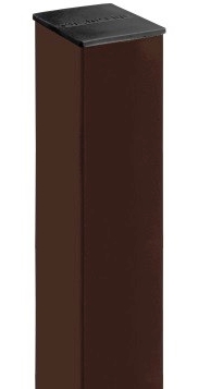 Grand Line Ral 8017 2000х62х55 мм, Столб для забора на 3 отверстия с заглушкой (коричневый)