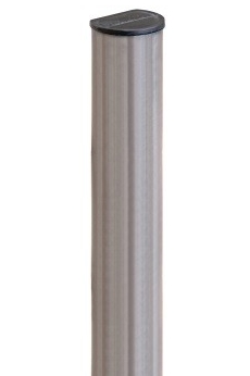 Grand Line Zn 2500х51 мм, Столб для забора с заглушкой (серый)
