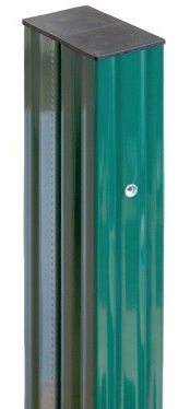 Grand Line Ral 6005 4000х90х55 мм, Столб для забора с 6 втулками и заглушкой (зеленый)