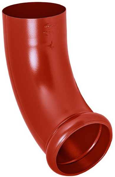 Aquasystem RR 29, 125/90 мм, Отвод водосточной трубы декорированный красный