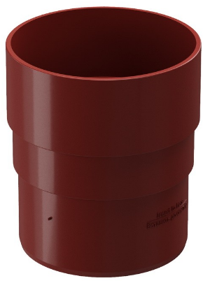 Docke Standard, 120/80 мм, Соединитель водосточной трубы ПВХ красный