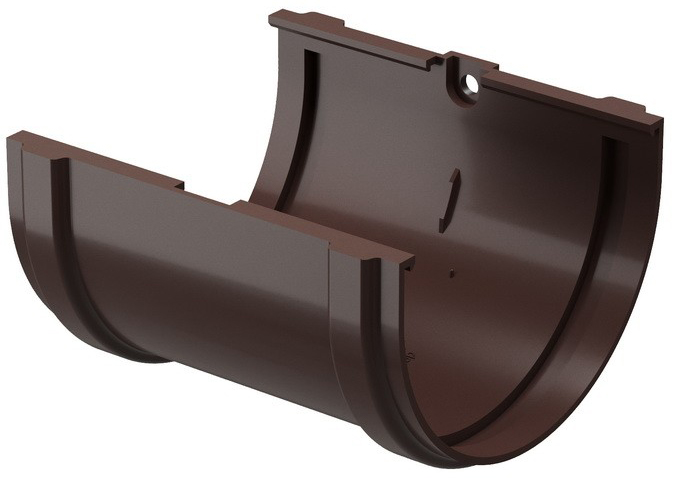 Docke Standart 120/80 мм, соединитель желоба ПВХ темно-коричневый