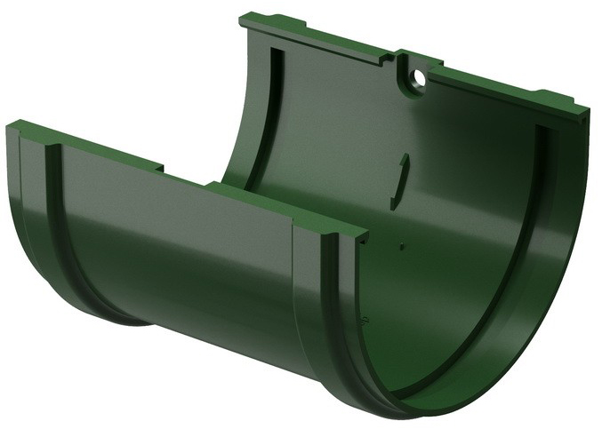 Docke Standart 120/80 мм, соединитель желоба ПВХ зеленый