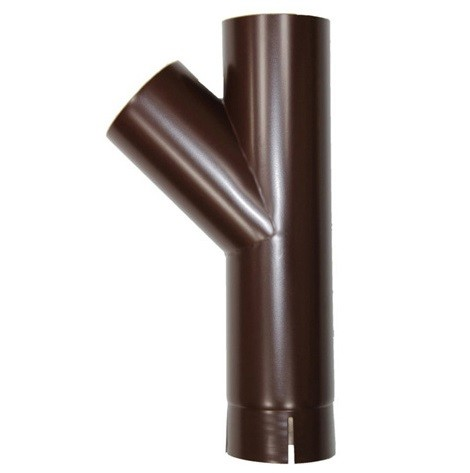 Тройник водосточной трубы алюминиевый Linkor RAL 8017 коричневый D100 мм