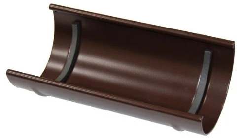 Linkor RAL 8017 120/100 мм, соединитель желоба коричневый