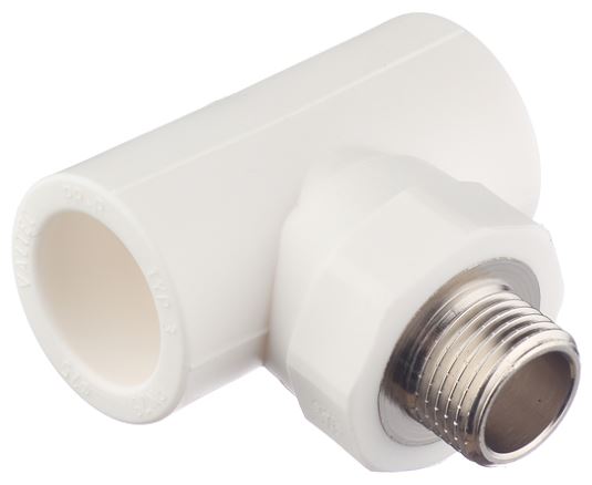 

Тройник Valtec, 32х1″ полипропиленовый комбинированный (наружная резьба)