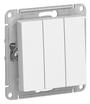

Выключатель трехклавишный ATN000131 Schneider Electric AtlasDesign белый 10А