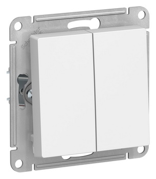 

Выключатель двухклавишный ATN000151 Schneider Electric AtlasDesign белый 10А
