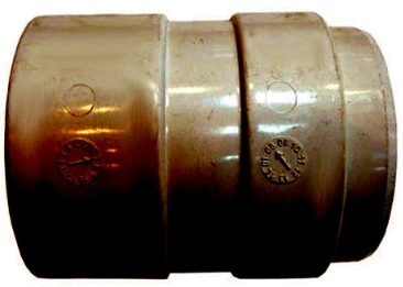 Interplast RAL 8019, 125/80 мм, Соединитель водосточной трубы
