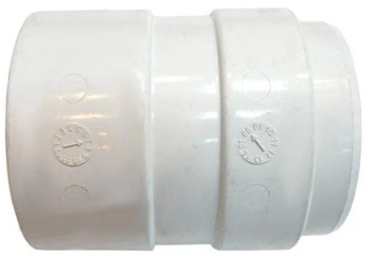 Interplast RAL 9003, 125/80 мм, Соединитель водосточной трубы