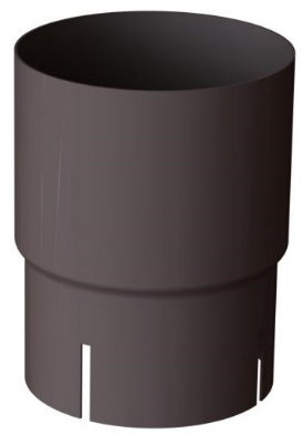 Linkor RAL 8019, 100 мм, Соединитель водосточной трубы темно-коричневый