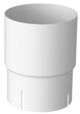 Linkor RAL 9003, 100 мм, Соединитель водосточной трубы белый