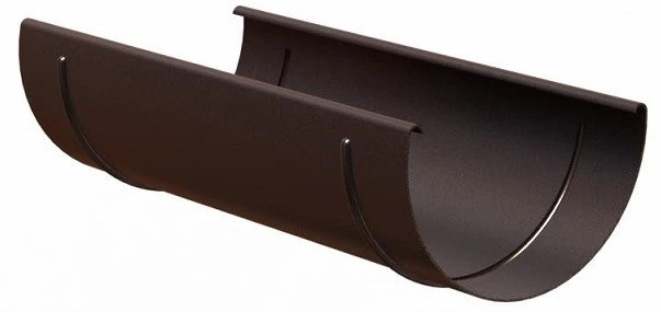 Linkor RAL 8019 120/100 мм, соединитель желоба темно-коричневый