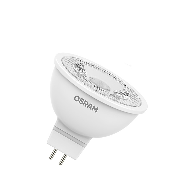 

Лампа светодиодная Osram 4.3 Вт GU5.3 рефлектор MR16 4000 К дневной свет 12 В