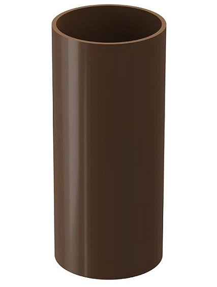 Docke Standard (светло-коричневая) 120/80 мм, 1 м, Труба водосточная ПВХ