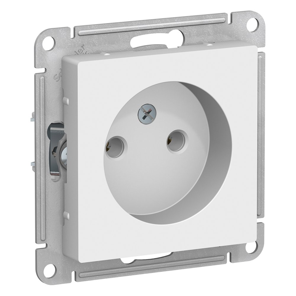 

Розетка двойная с заземлением ATN000149 Schneider Electric AtlasDesign белый
