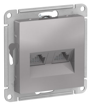 

Розетка компьютерная двойная ATN000185 Schneider Electric AtlasDesign RJ-45 кат. алюминий