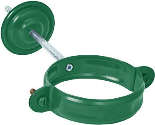 Хомут Aquasystem RAL 6005 (зеленый), 150/100 мм, водосточной трубы