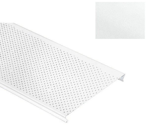 

Потолок реечный Cesal S-100 Profi Стандарт С01 (жемчужно-белый с перфорацией), 4 м